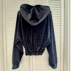 Victoria Secret Velour Cropped Zip Hoodie | M